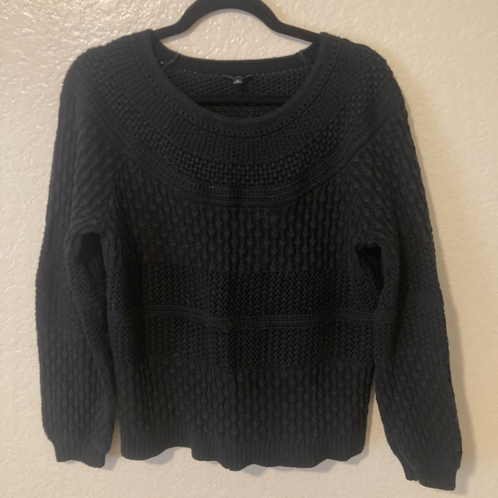 Talbots Classic Black Crew Neck Sweater